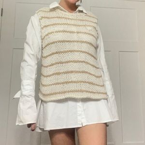 Crocheted free people sweater vest